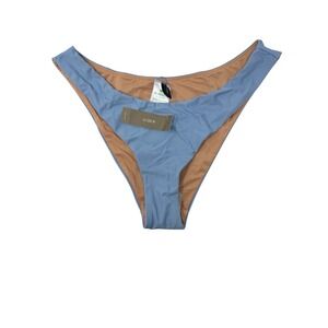 New! J Crew  Curved‎ Waist Blue Bikini Swimsuit Bottom Sz Small BC125